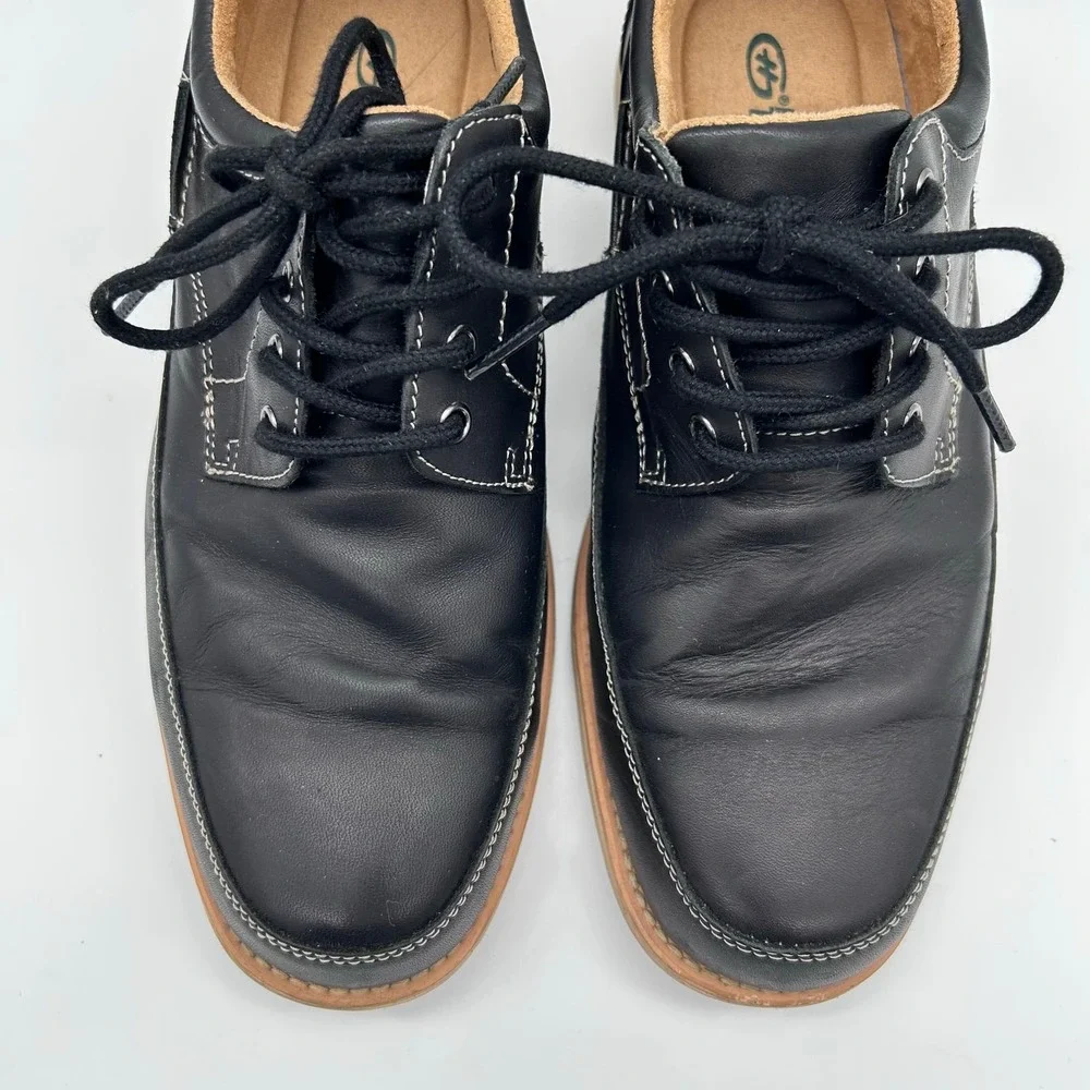 Hawkins Traveller Ice Tech Leather Shoes Mens 7 Black Waterproof Casual Dress‎